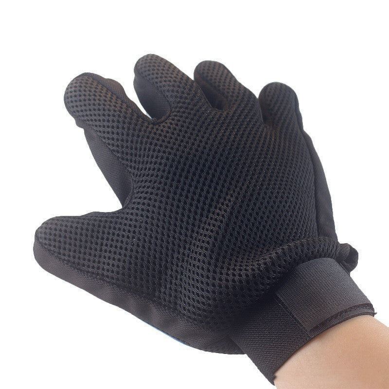 Five Finger Pet Shower Glove With Hose Spray And Massage Brush