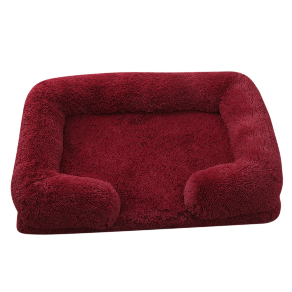 Plush Round Pet Bed For Warm And Cozy Winter Sleep