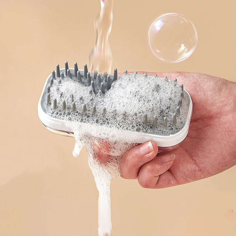 Silicone Pet Bath Brush With Massage And Cleaning Foam Design