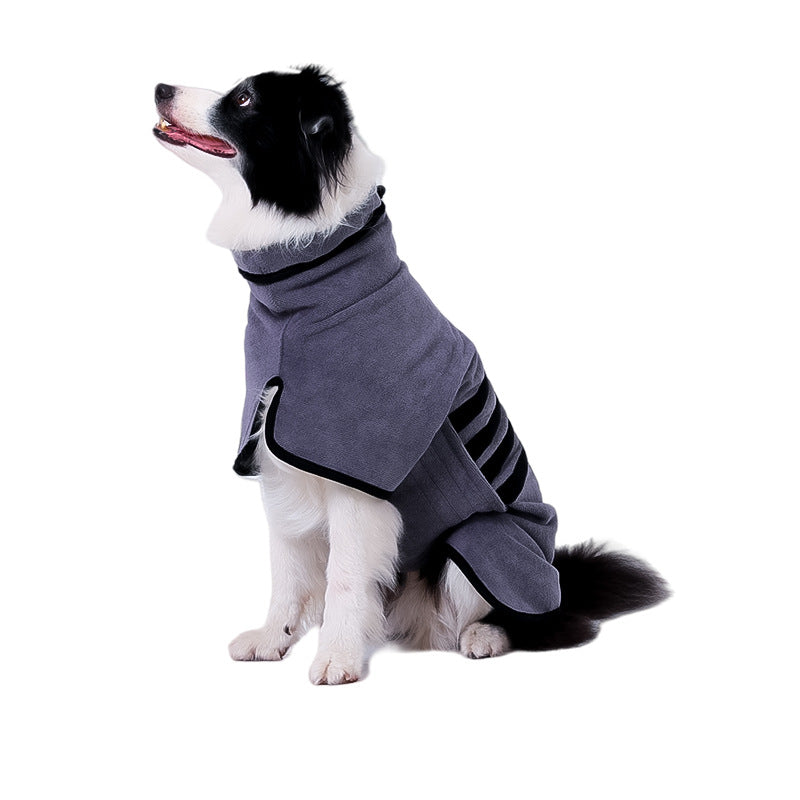 Adjustable Absorbent Pet Bathrobe Towel For Quick Drying Grooming