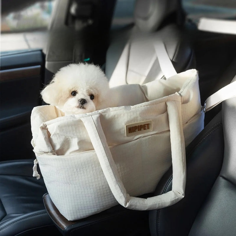 Portable Pet Car Seat Carrier With Adjustable Safety Leash For Small Pets