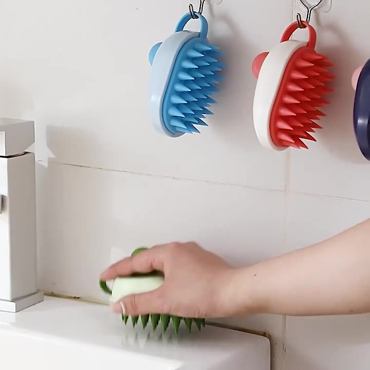Soft Gel Pet Shampoo Brush For Bath Massage And Cleaning