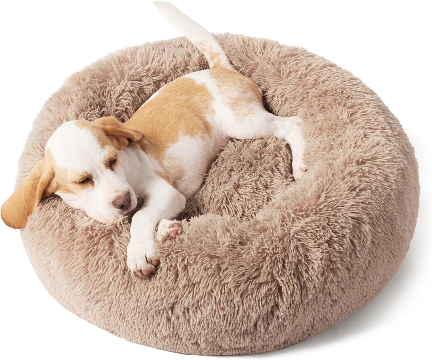 Non Slip Round Fluffy Plush Pet Bed For Indoor Comfort
