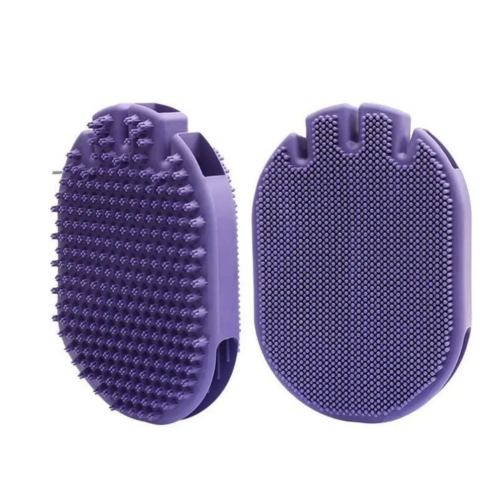 Soft Bristle Dual Sided Pet Shampoo Brush For Grooming And Cleaning