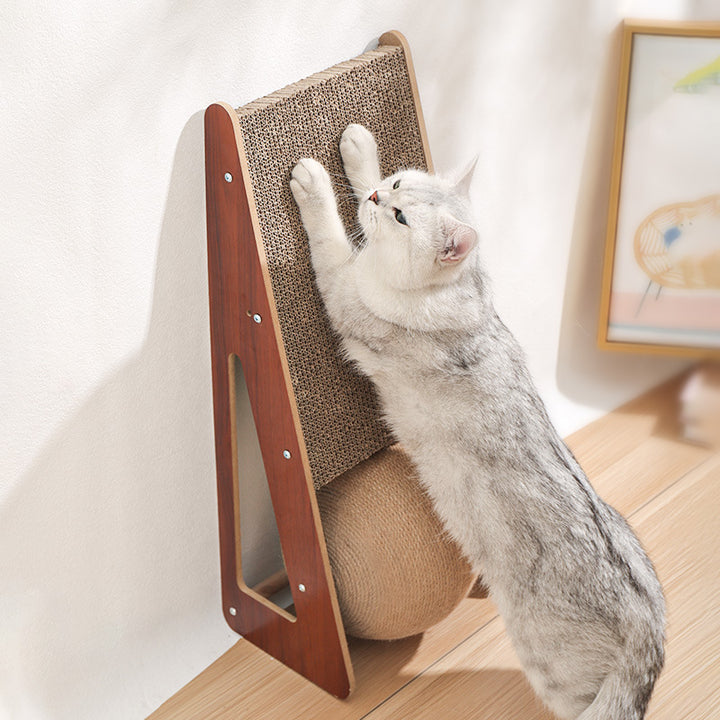 Corrugated Paper Pet Scratching Board Toy For Claw Care And Play