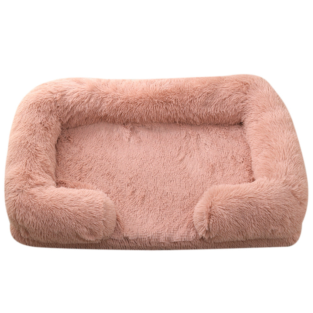 Plush Round Pet Bed For Warm And Cozy Winter Sleep