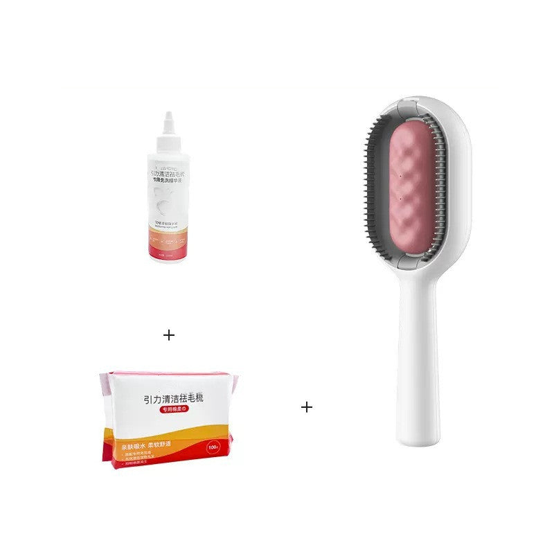 Pet Grooming Dematting Brush Comb With Hair Collection Tank For Cleaning And De Shedding