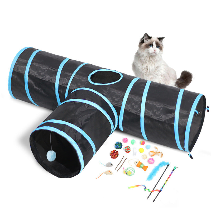 Foldable Pet Tunnel And Climbing Toy For Indoor Play And Exercise