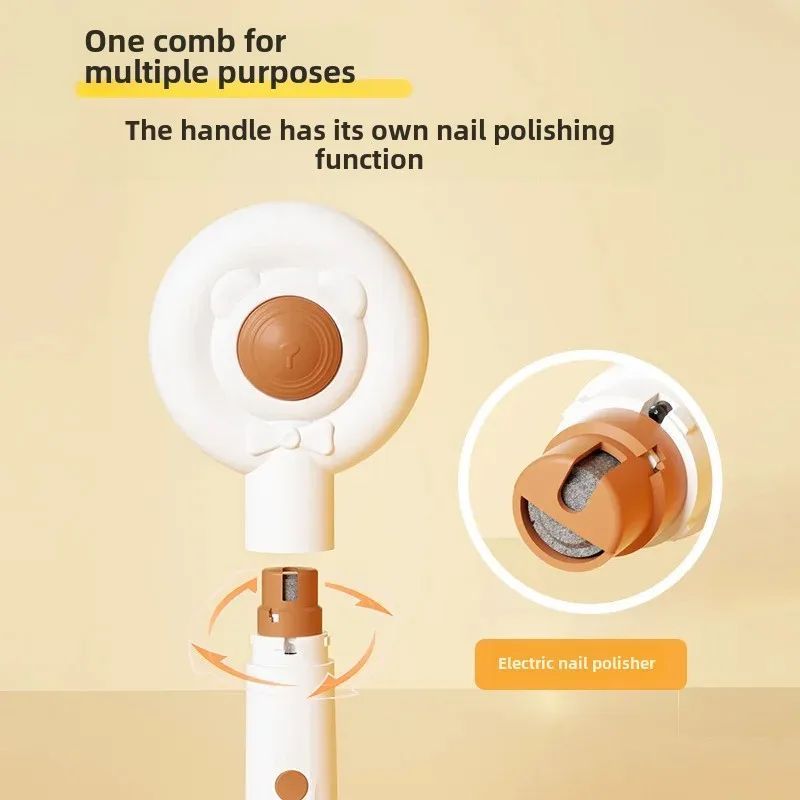 Rechargeable 2 In 1 Pet Nail Trimmer And Grooming Comb