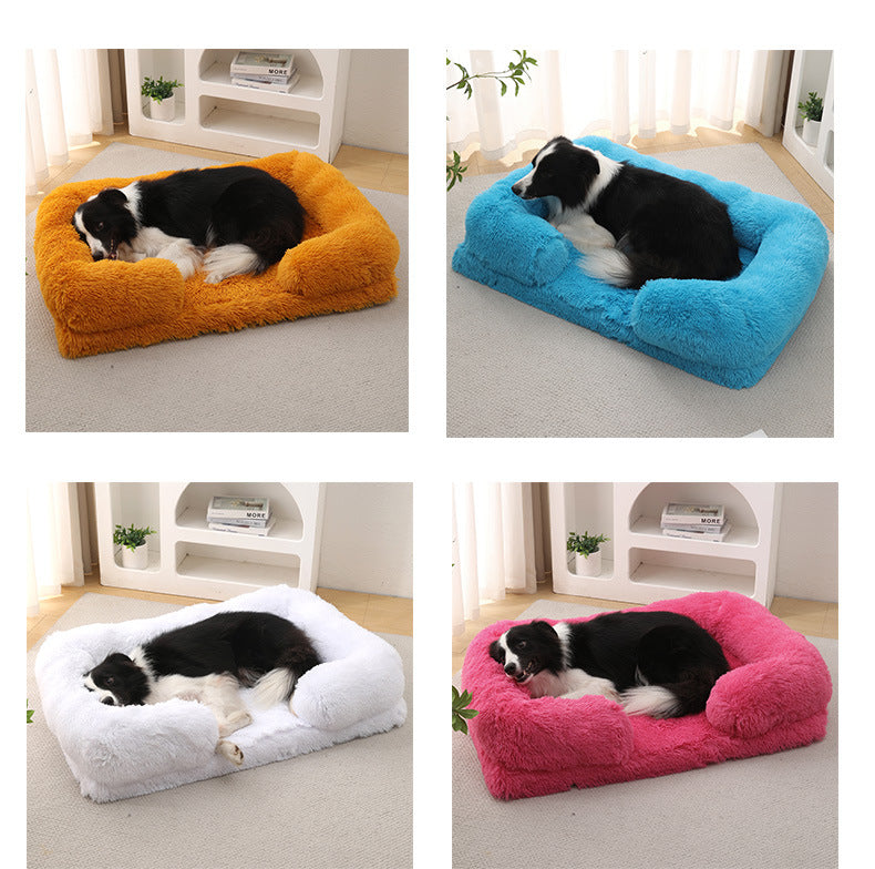 Plush Round Pet Bed For Warm And Cozy Winter Sleep