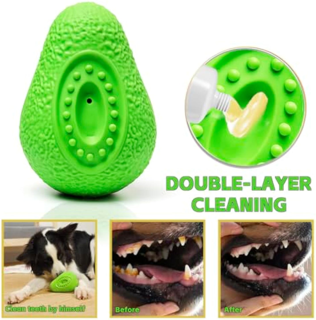Heavy Duty Indestructible Rubber Chew Toy For Strong Chewers And Dental Care