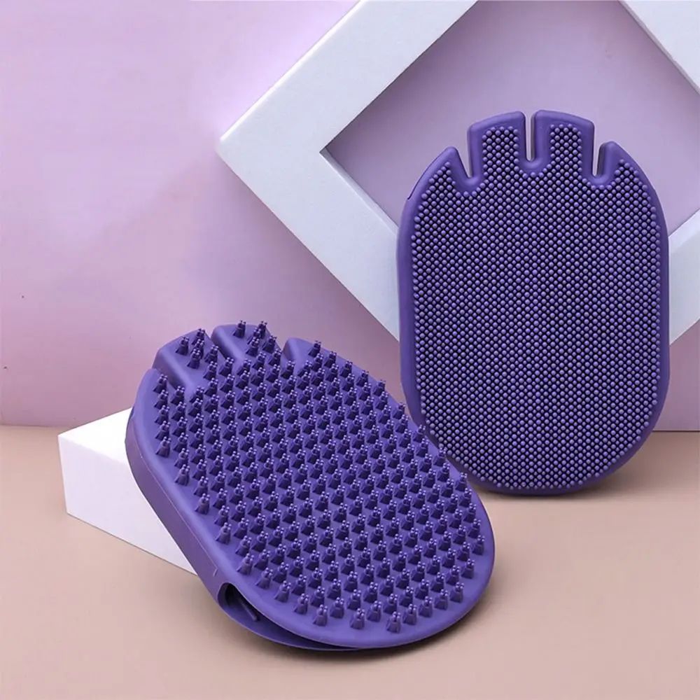 Soft Bristle Dual Sided Pet Shampoo Brush For Grooming And Cleaning