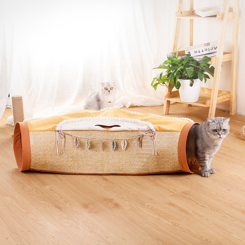 Interactive Pet Tunnel Net Toy With Rolling Ball And Hide And Seek Play