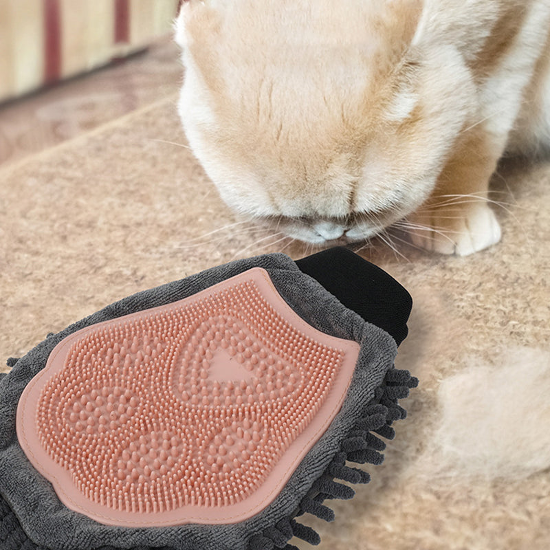 2 In 1 Pet Bathing Brush Glove For Grooming And Massage