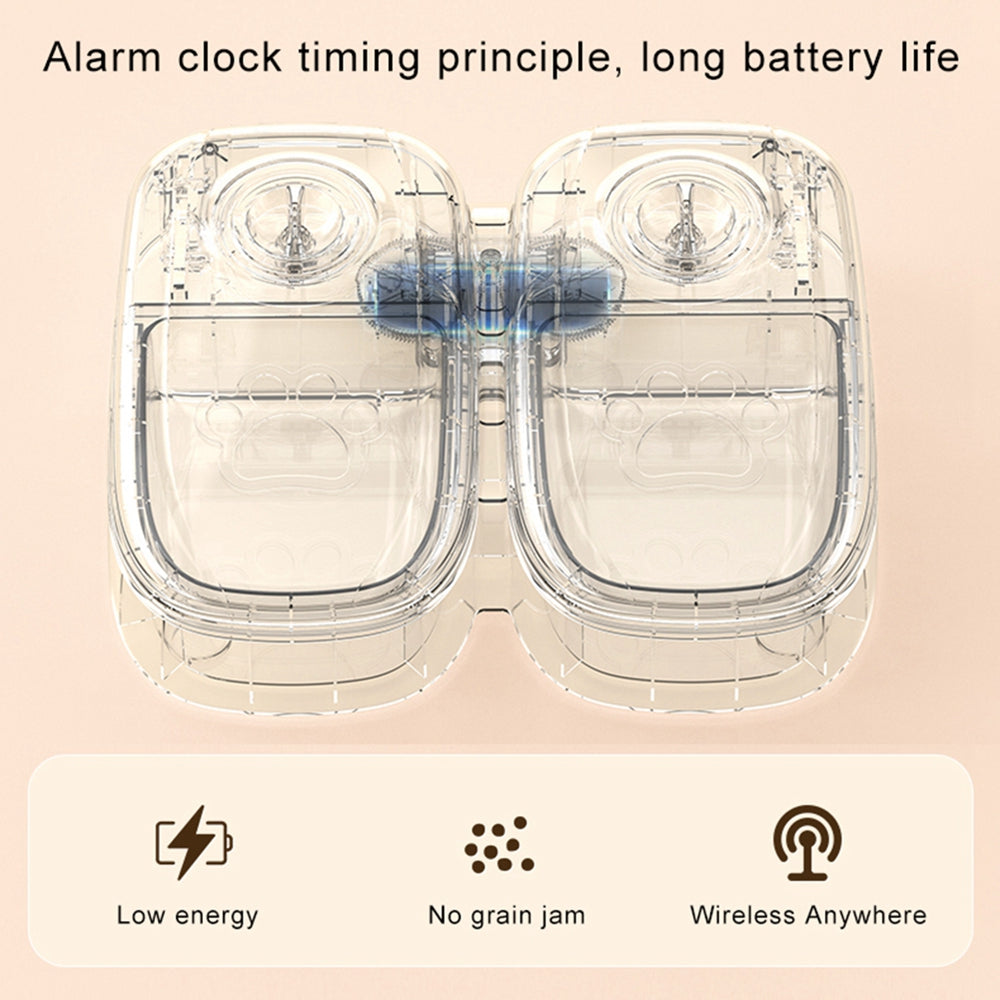 Smart Automatic Pet Food Feeder With Timer And Stainless Steel Bowl For Scheduled Feeding