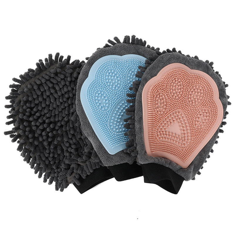 2 In 1 Pet Bathing Brush Glove For Grooming And Massage