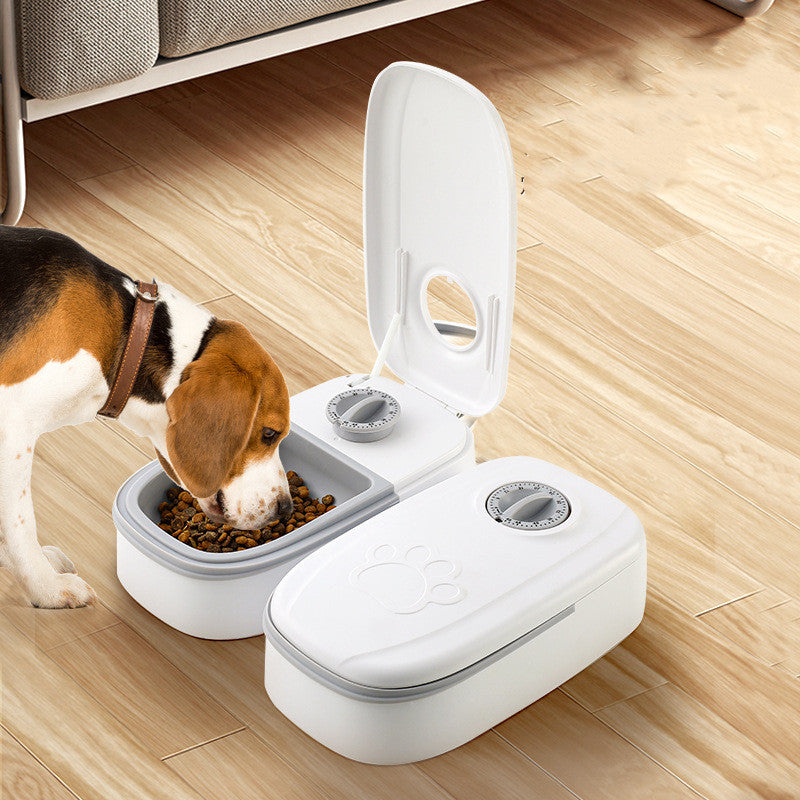 Smart Automatic Pet Food Feeder With Timer And Stainless Steel Bowl For Scheduled Feeding